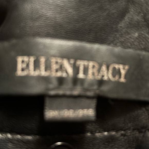 Ellen Tracy Black Lamb Leather Coat - Picture 3 of 5